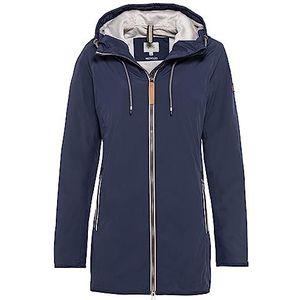 camel active - Lange winddichte damesjas - Donkerblauw