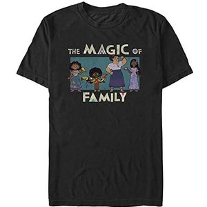 Disney Unisex Encanto-Family Organic T-shirt met korte mouwen, zwart, S, zwart, S