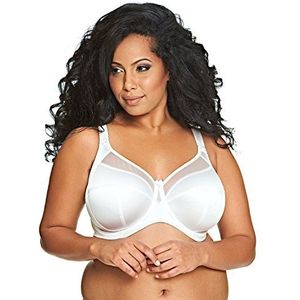 Goddess Keira gestreepte beugelbeha voor dames, volledige dekking, doorschijnend, Wit, 75J