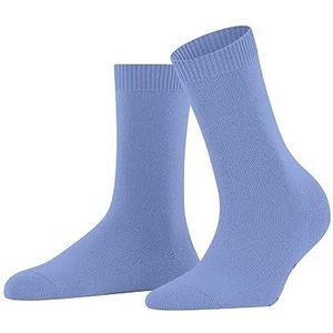 FALKE Cosy Wool sokken voor dames, ademende temperatuurregulerende geurremmende wol, versterkte platte naad voor drukvrije teenpunt, eenkleurig, business, dagelijks gebruik, 1 paar, blauw (Arcticblue