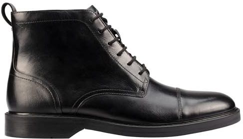 Clarks Premium Heren Aldwin Cap Chukka Boot, zwart leer, 6 UK, Zwart leder, 38.5 EU