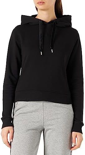 Tommy Hilfiger, Dames, Sweatshirts & Hoodies, Zwart, Maat: XS Velours,