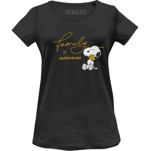 Snoopy dames t-shirt, zwart, M