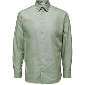 SELECTED HOMME Heren Slhslimethan Shirt Ls Classic B Noos Shirt, Winter Moss, M