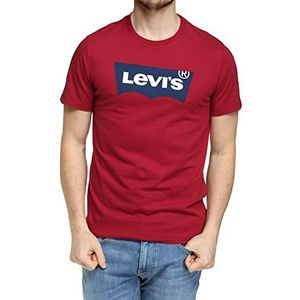Levi's Graphic Crewneck Tee T-shirt Mannen, Batwing Rumba Red, XS