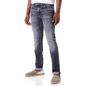 7 For All Mankind Heren Paxtyn Stretch Tek Jeans, Zwart, Regular