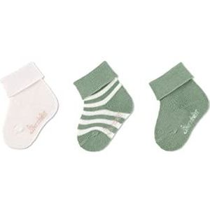 Sterntaler GOTS Babysokjes met 3 ringvormige sokken, groen, normale babyjongens, Grün, Eén maat