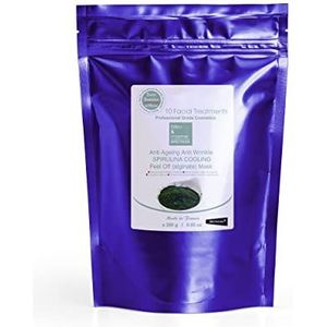 Anti-aging en anti-aging peel-off gezichtsmasker met spirulina en alginaten. Liftend en antirimpeleffect. Verfrissende, hydraterende en verstevigende gezichtsbehandeling - 200 g