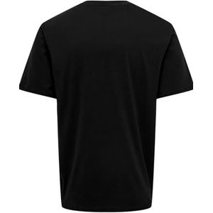 ONLY & SONS Onslamer Life Reg Logo Ss Tee Werk-T-shirt voor heren, zwart, L