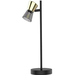 Zumaline CENTO Bureaulamp, mat zwart, goud, 1x G9