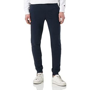Champion Legacy Authentic Powerblend Terry Tape Logo Rib Cuff trainingsbroek, marineblauw, S voor heren