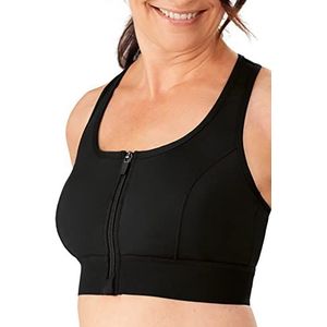 Amoena - Zipper Sportbeha - Zwart - Active Wear - Gemiddelde Ondersteuning