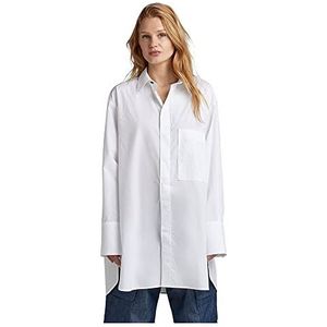 G-STAR RAW Dames Oversized Boyfriend Shirt, Wit (White 4481-110), L, wit (White 4481-110), L