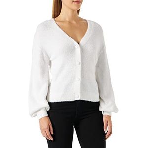 Vila VILAJULI LS Oversize REV Knit Cardi-NOOS gebreide jas, White Alyssum, XL, wit alyssum, XL