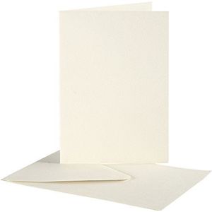 Creativ Company 23708 10-delige kaarten en enveloppen, gebroken wit