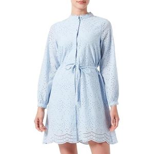 SELECTED FEMME Dames Slftatiana Ls Short Embr Dress Noos blousejurk, Cashmere Blue, 40