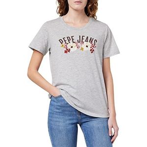 Pepe Jeans Rosemery T-shirt voor dames, 933Grey Marl, XS