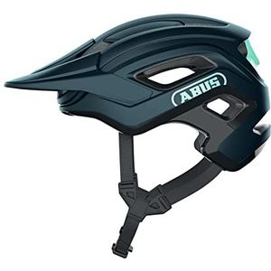 ABUS MTB-helm Cliffhanger - fietshelm voor veeleisende trails - met grote ventilatieopeningen & TriVider riemsysteem - voor dames en heren - blauw/mintgroen, maat M