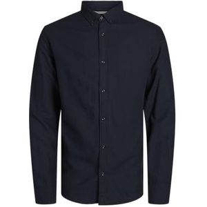 JPRCCMAZE Linen Shirt L/S Button Down, Night Sky/Fit: comfortabele pasvorm, L