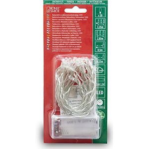 Konstsmide 1408-103 Micro-lichtketting voor binnen, werkt op batterijen, aantal lampen, 20 leds, warm wit