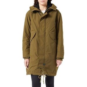G-STAR RAW Dames Hooded Fishtail Parka, groen (dark olive D24235-D419-C744), L