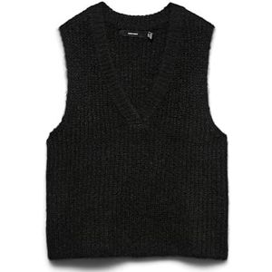 Vmnovah Rib Sl V-hals Vest Noos, zwart, M