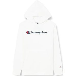 Champion Legacy Icons B-Ultralight Spring Terry Sweatshirt met capuchon voor kinderen en jongens, Wit, 13-14 jaar