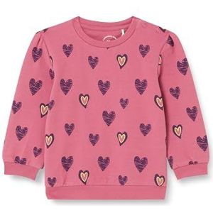 s.Oliver Junior meisjes sweatshirt met allover print PINK 62, roze, 62 cm