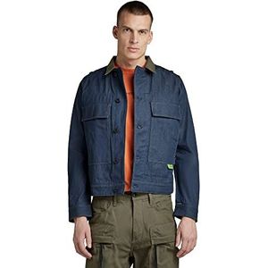 G-STAR RAW Utility Flap Pocket Pm Jeansjas voor heren, Blauw (Raw Denim C970-001), XXL