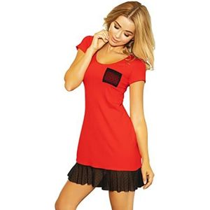 Kalimo Women's halka Larisa-red-M Nightgown, rood, M, rood, M