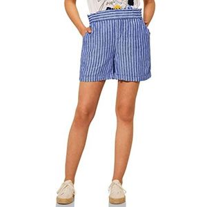 Street One Dames A374875 linnen shorts, Creamy Blue, 34
