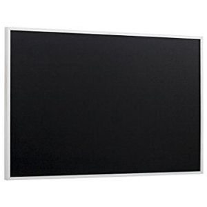 Bi-Office New Basic krijtbord, memoboard met zwart MDF-frame 585x385 mm Wit frame.