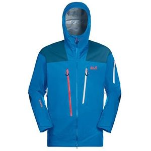 Jack Wolfskin, Solitude Mountain Jacket, Hardshell Ski Jack, Blauwe Pacific, Xl, Mens