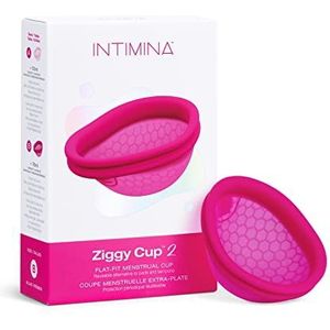 Intimina Ziggy Cup 2 - Nieuwe generatie ultradunne, flat-fit en herbruikbare menstruatiecup (B)