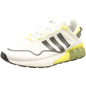 adidas ZX 2K Boost Pure, heren gymschoenen, Ftwr White/Grey Five/Pulse Yellow, 40 EU