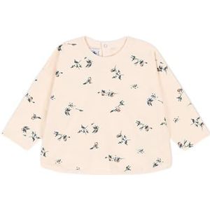 Petit Bateau Shirt met lange mouwen voor baby's, wit Avalanche/meerkleurig, 6 Maanden