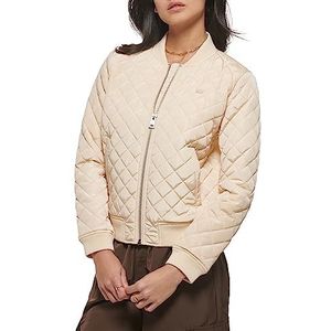Levi's Women's Diamond Quilted Bomber Jacket, Cream, Small