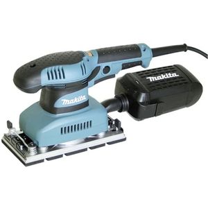Makita Tool GmbH BO3711J Vlakschuurmachine, 190 W, in Makpac, zwart, blauw, 253 x 92 x 154 mm (l x b x h)