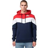 Lonsdale Moyroukan Sweatshirt met capuchon voor heren, normale pasvorm, Navy/rood/wit., XXL, 117466