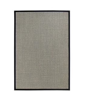 BODENMEISTER Sisal-tapijt modern hoge kwaliteit rand plat weefsel, verschillende kleuren en maten, variant: zwart beige natuur, 80x250