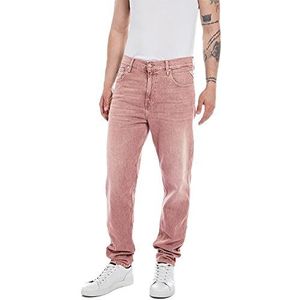 Replay Heren Jeans Sandot Tapered-Fit, Brick Delavè 250, 33W / 32L