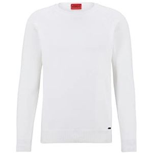 HUGO Heren Srudi gebreide sweater, White100, XL, White100, XL