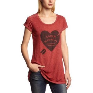 Herrlicher T-shirt Emelle, rood (Blossom 210)., 42 NL