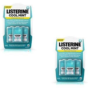 Listerine Pocketpaks, mondverzorgingsstrips, Cool Mint - 72 strips (2 stuks)