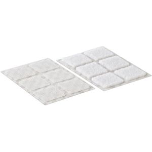 VELCRO Brand Klittenbandvierkanten - zelfklevend 25 mm - wit - 24 stuks