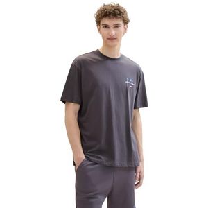 TOM TAILOR Denim Heren T-shirt, 10899 - Tarmac Grey, XXL