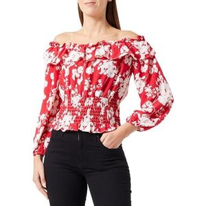 FENIA Damesblouse 19523062-FE02, rood-wit, M, rood/wit, M