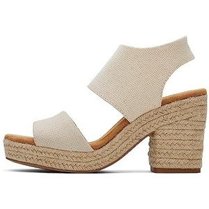 TOMS Dames Mallorca Platform Hakken Sandaal, natuurlijk, 43.5 EU