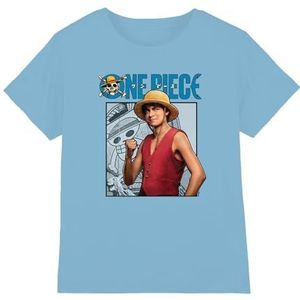 mandarin creative ltd Een stuk Luffy Kids T-shirt, lichtblauw, 3-4 jaar, Lichtblauw, 3-4 jaar