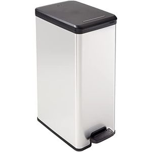 Curver Decobin Slim Pedaalemmer - 40L - Metallic